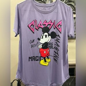 Mickey Mouse, Junior’s T-Shirt, Purple, Size  L (11-13), NWT